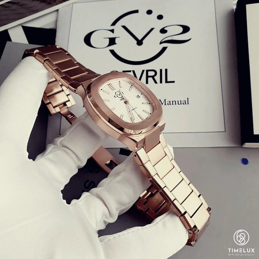 Đồng hồ Gevril Automatic Watch Strap Rose Gold