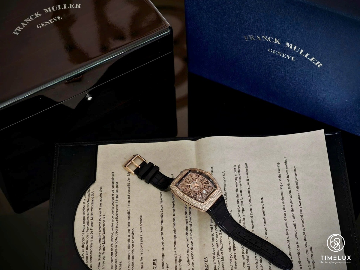 Franck Muller V41 Rose Gold Kim Cương Tùy Chỉnh 41mm Fullset