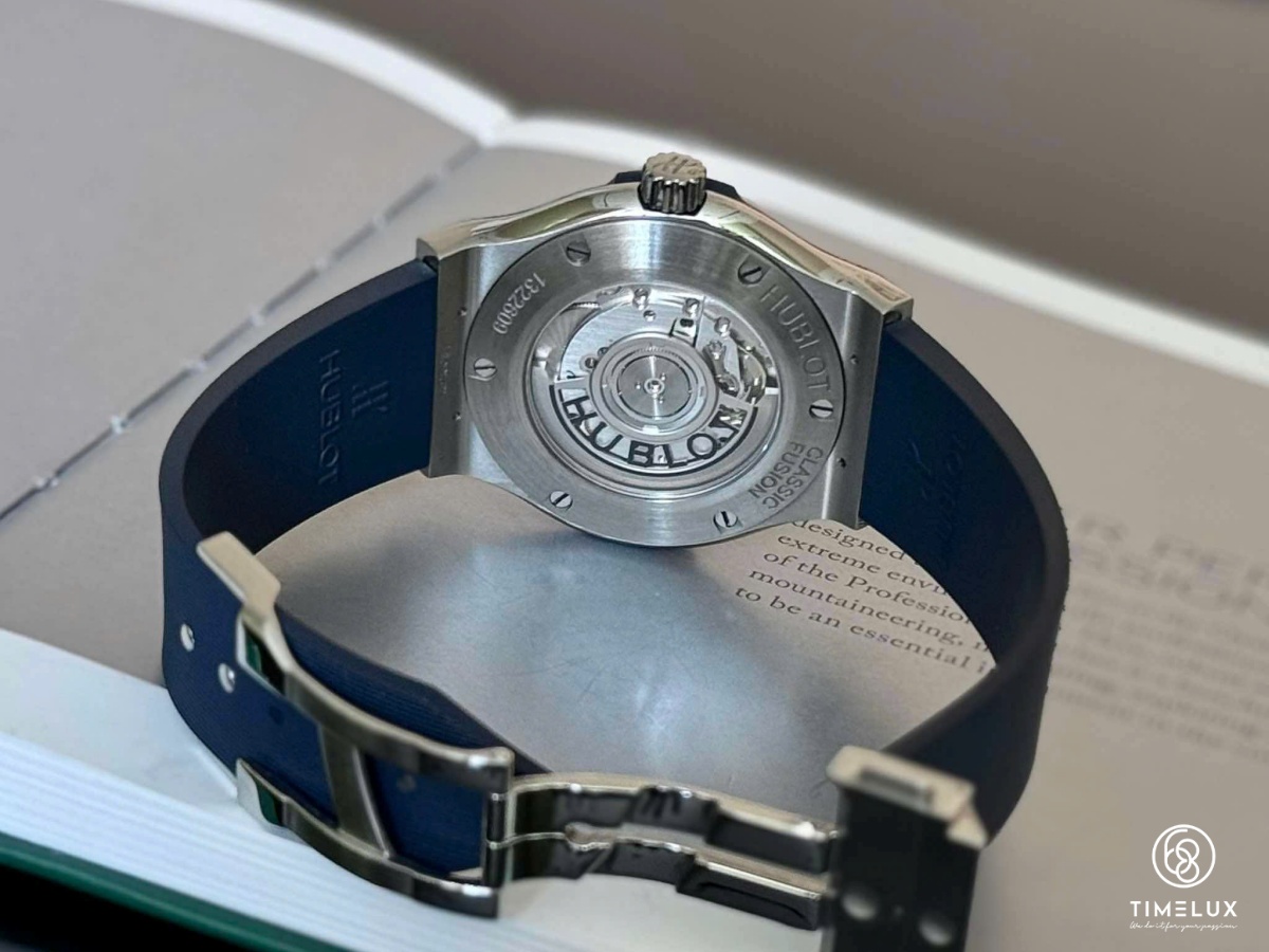 HUB Classic Fusion NavyBlue Dial Custom Pave Full Diamond 42mm 
