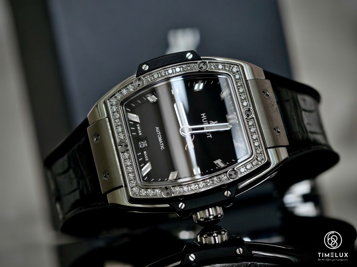 Hublot Spirit BigBang 39mm Mặt Đen Viền Kim Cương Zin Fullbox 2023