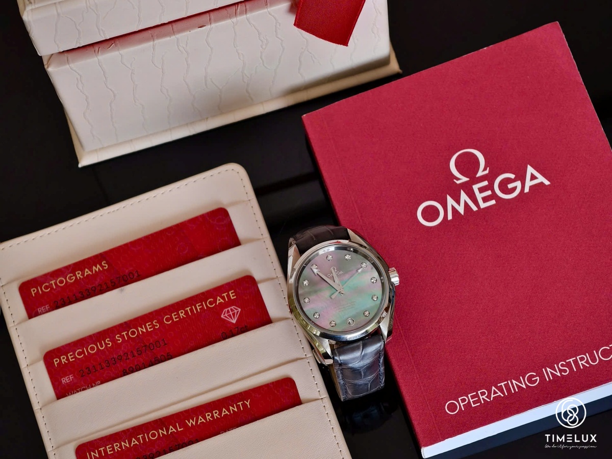 OMEGA Seamaster Aqua Tera MOP Diamond Dial Automatic Size 38.5mm