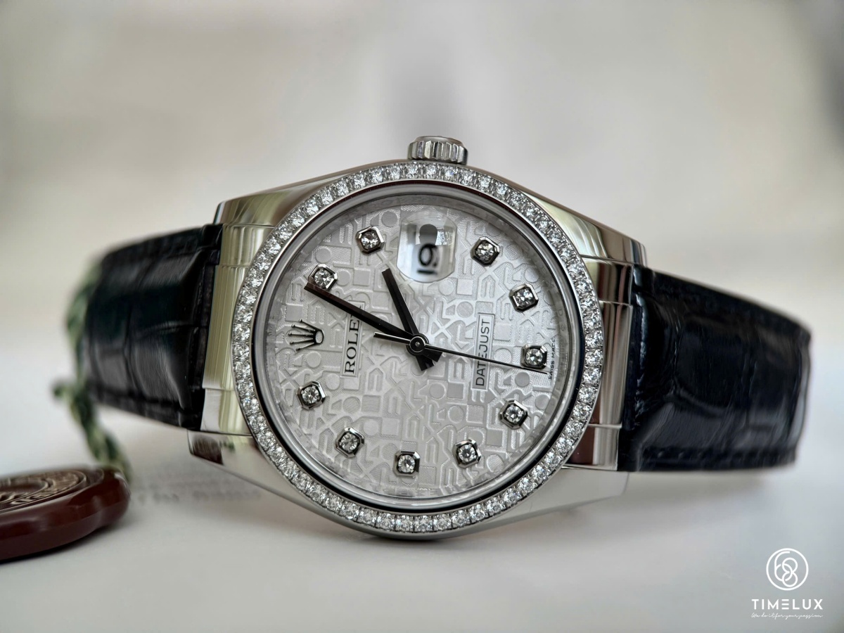 RL 116189 Datejust Au750 Solid White-Gold 36mm Genuine Diamond