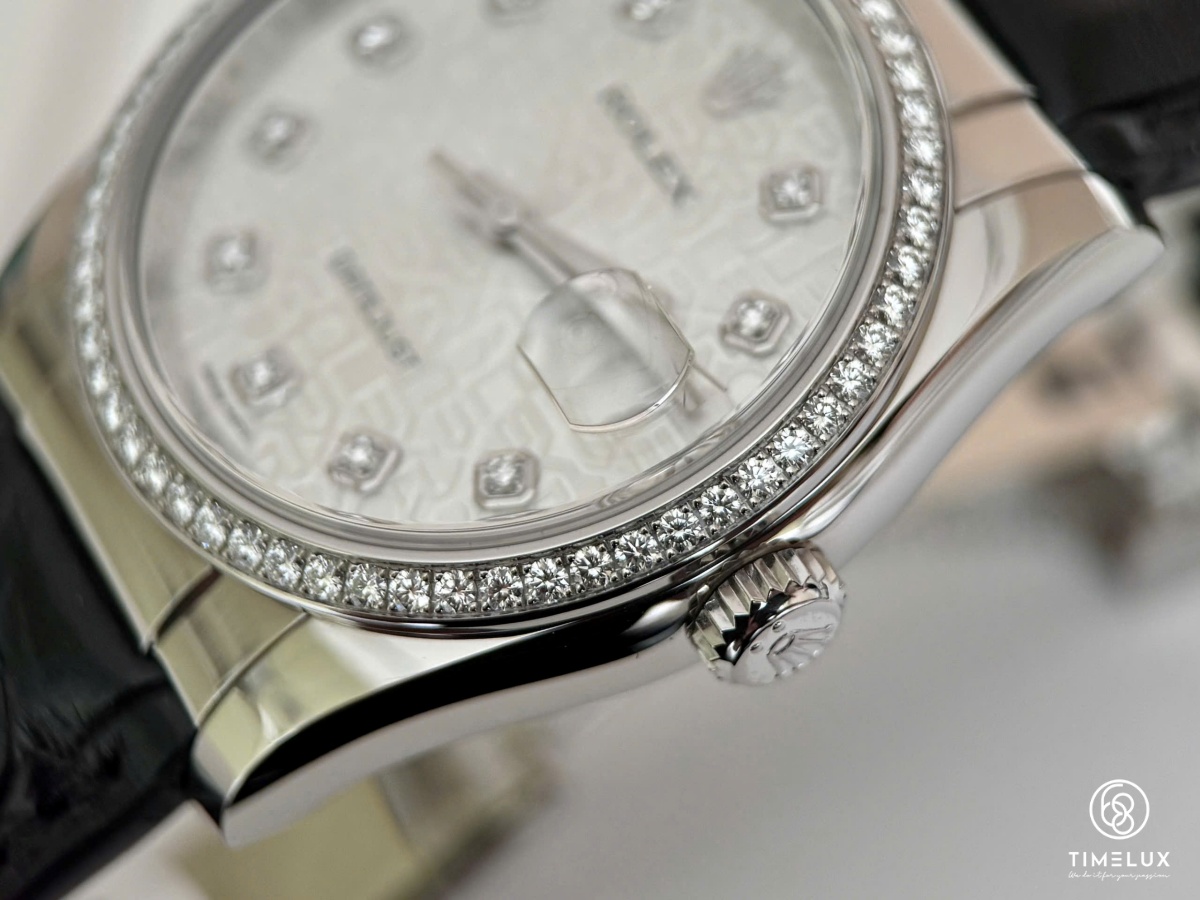 RL 116189 Datejust Au750 Solid White-Gold Genuine Diamond Bezel 36mm
