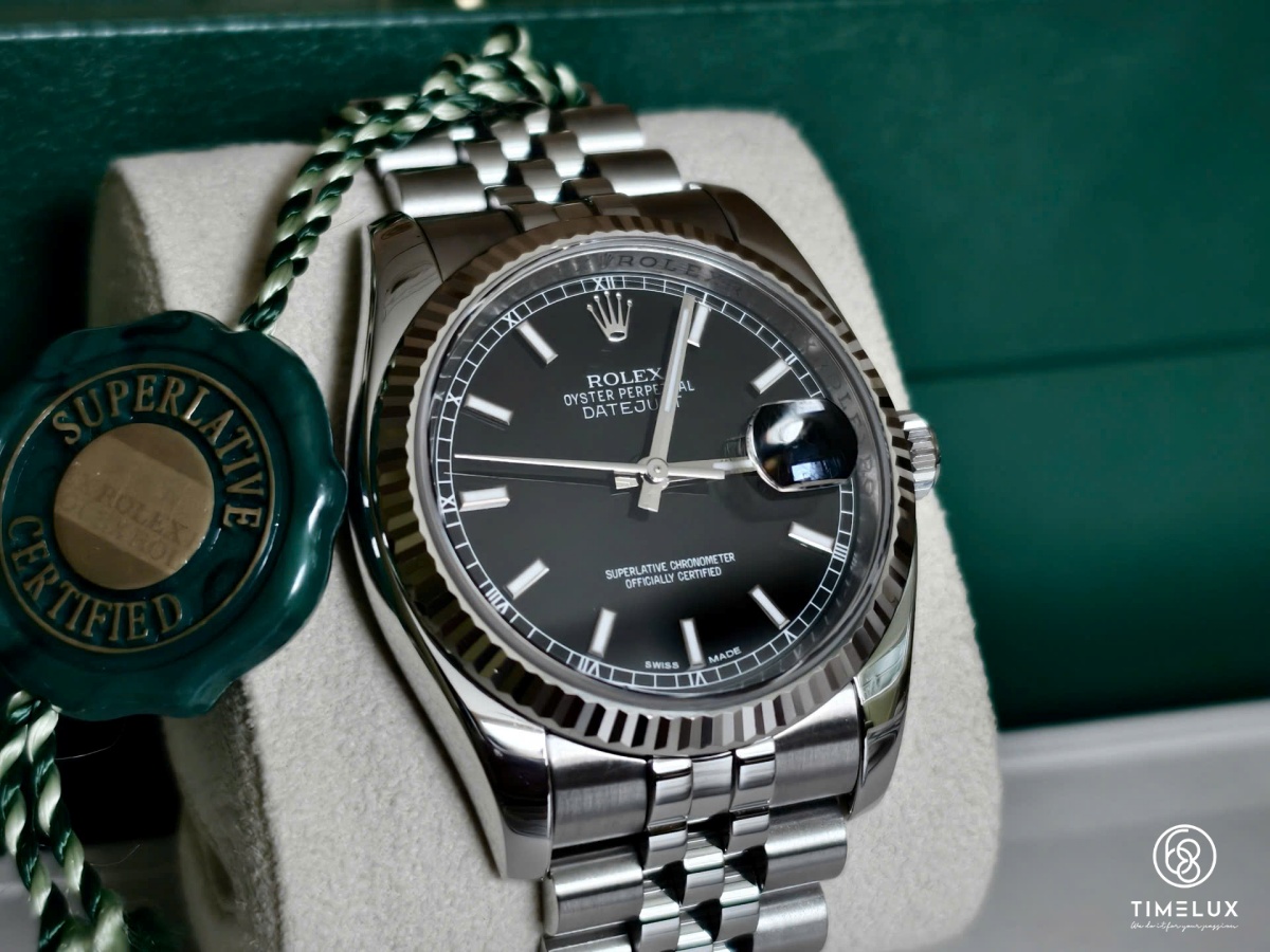 Rolex 116234 Datejust Black Index Dial 36mm 