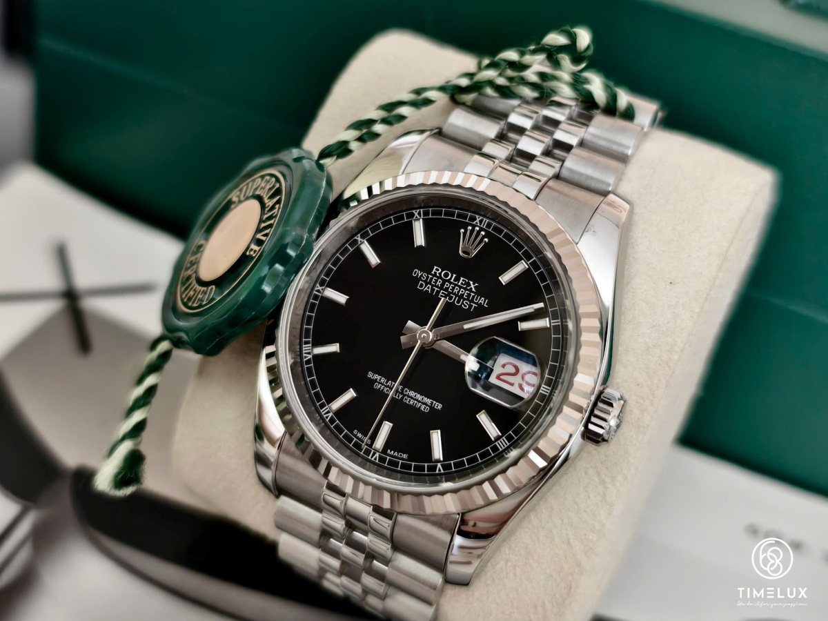 Rolex 116234 Datejust Black Index Dial 36mm