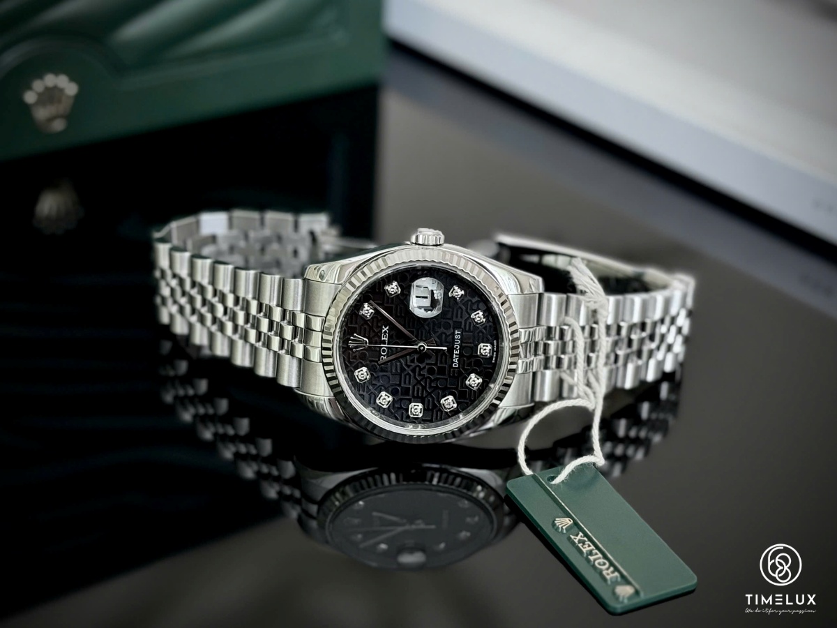 Rolex 116234 Datejust vi tính đen Jubilee 36mm 