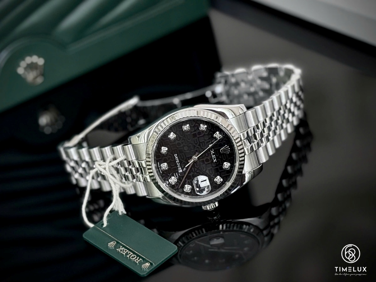 Rolex 116234 Datejust vi tính đen Jubilee 36mm 