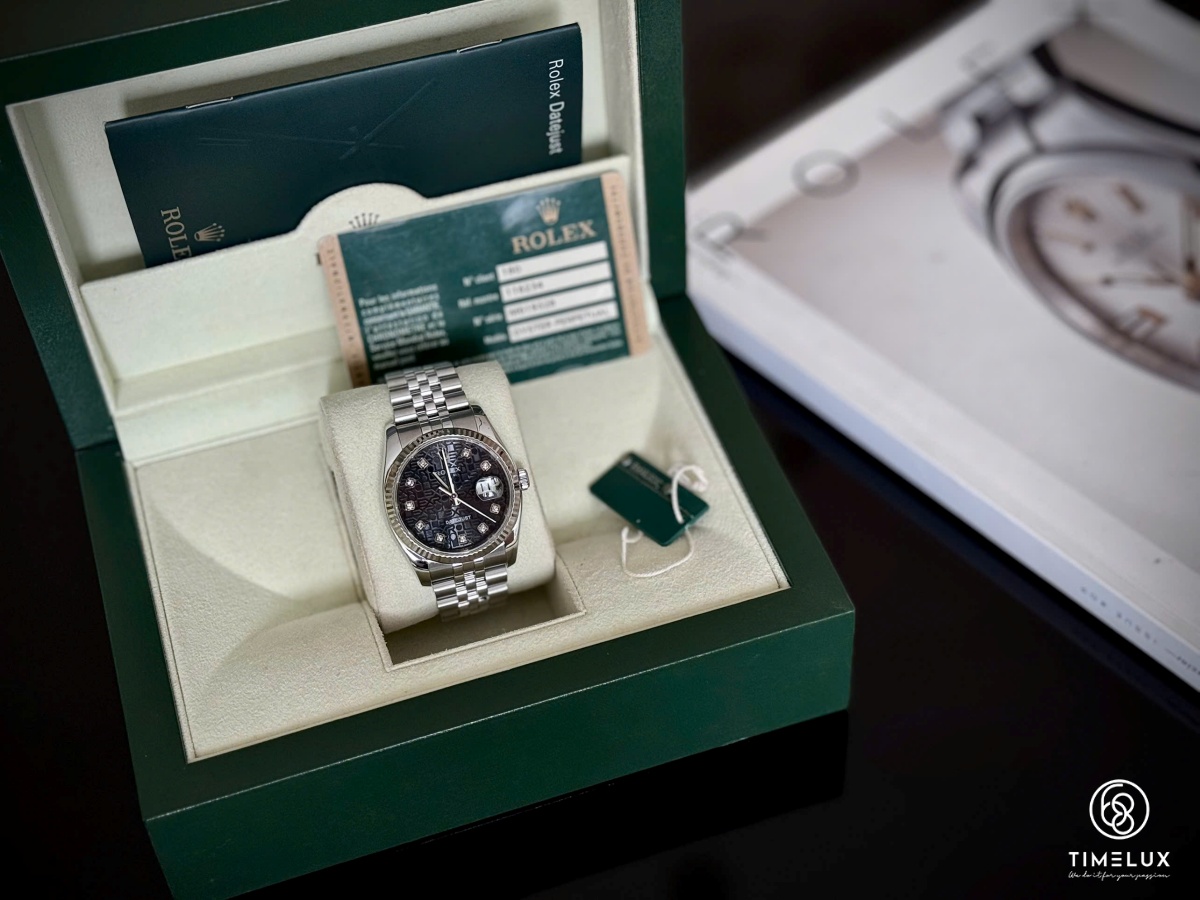 Rolex 116234 Datejust Jubilee 36mm Mặt Vi Tính Đen Fullset