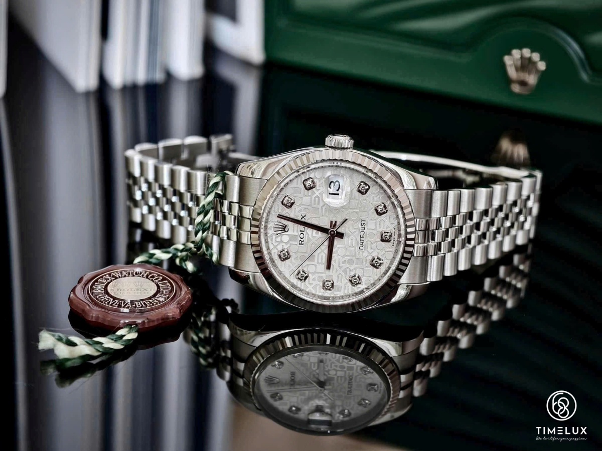 Rolex 116234 Datejust vi tính silver Jubilee 36mm