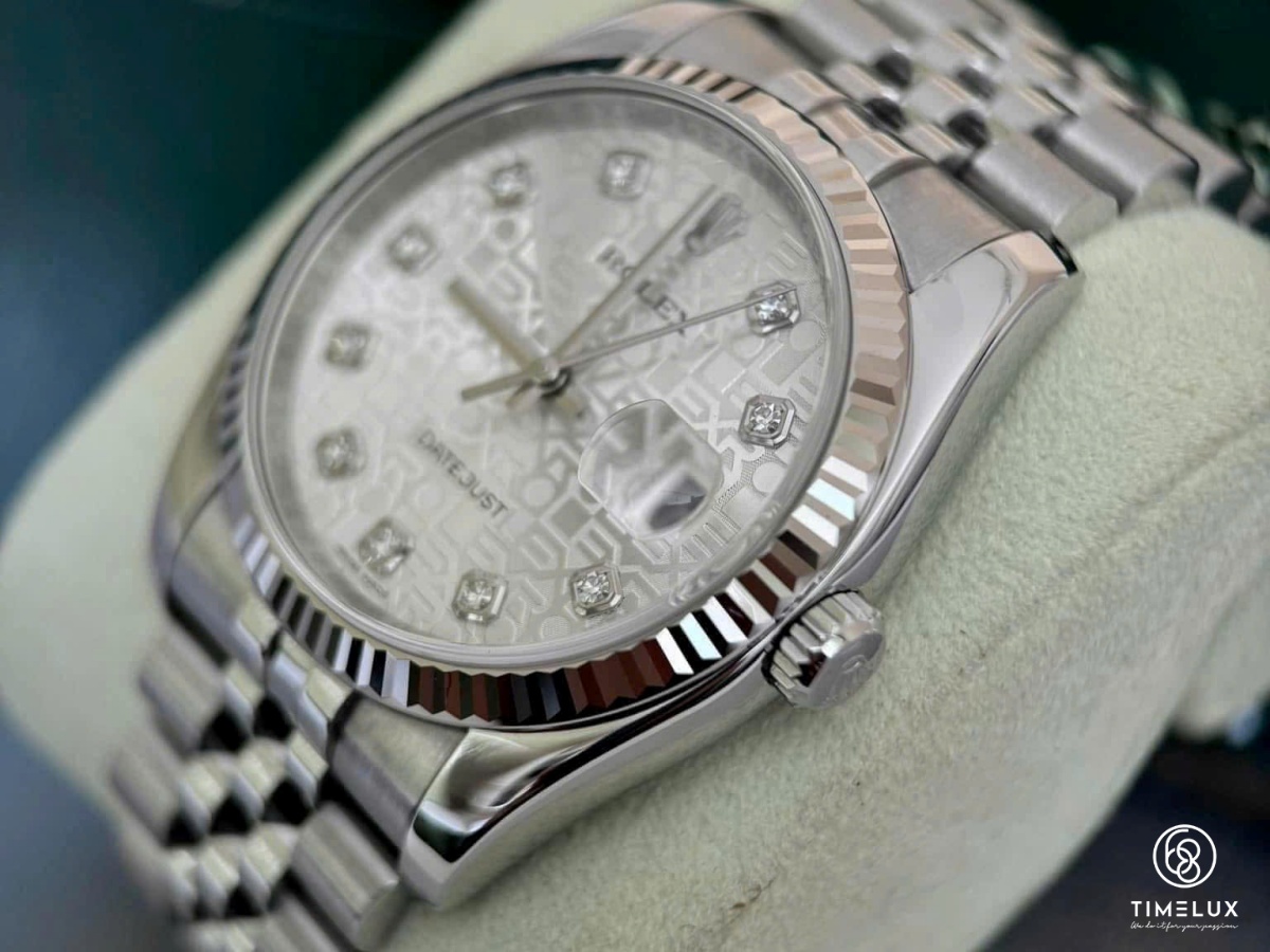 Rolex 116234 Datejust Mặt Số Vi Tính Bạc Dây Jubilee 36mm