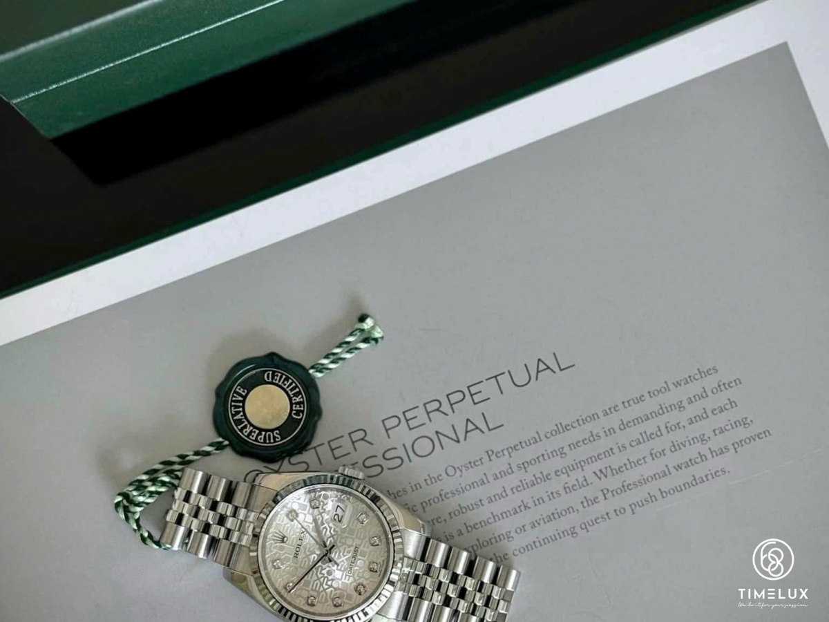 Rolex 116234 Datejust Mặt Số Vi Tính Bạc Dây Jubilee 36mm