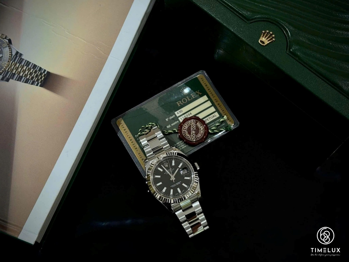 Rolex 116334 Datejust Black Index Dial 41mm