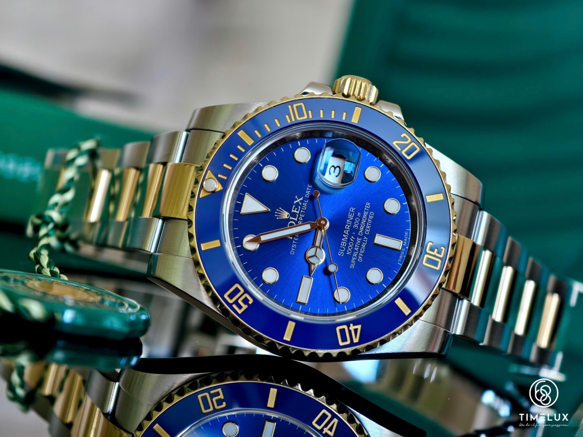 Rolex 116613LB Datejust Submariner Blue Dial Au750 Gold/Steel 40mm
