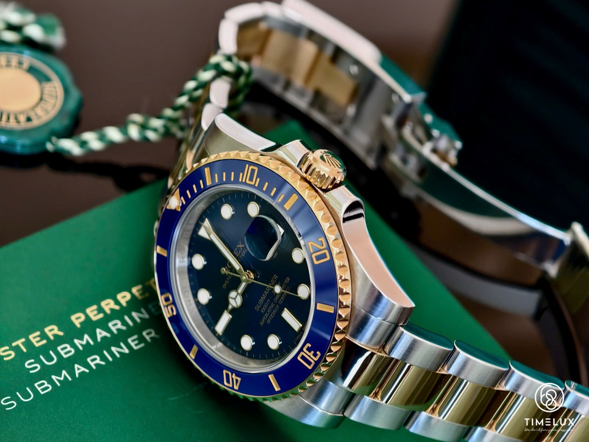 Rolex 116613LB Submariner Blue Dial Gold/Steel 40mm Fullset 2015