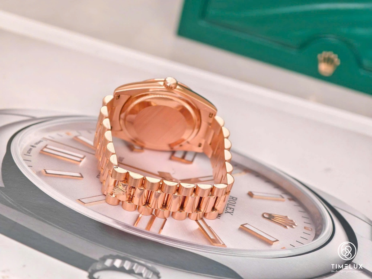 Rolex 118235 Day-Date Pink mặt Thiên Thạch Au750 Rose Gold 36mm