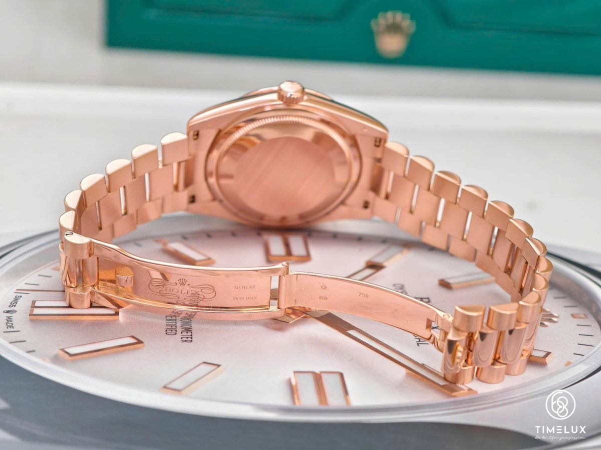 Rolex 118235 Day-Date Pink mặt Thiên Thạch Au750 Rose Gold 36mm