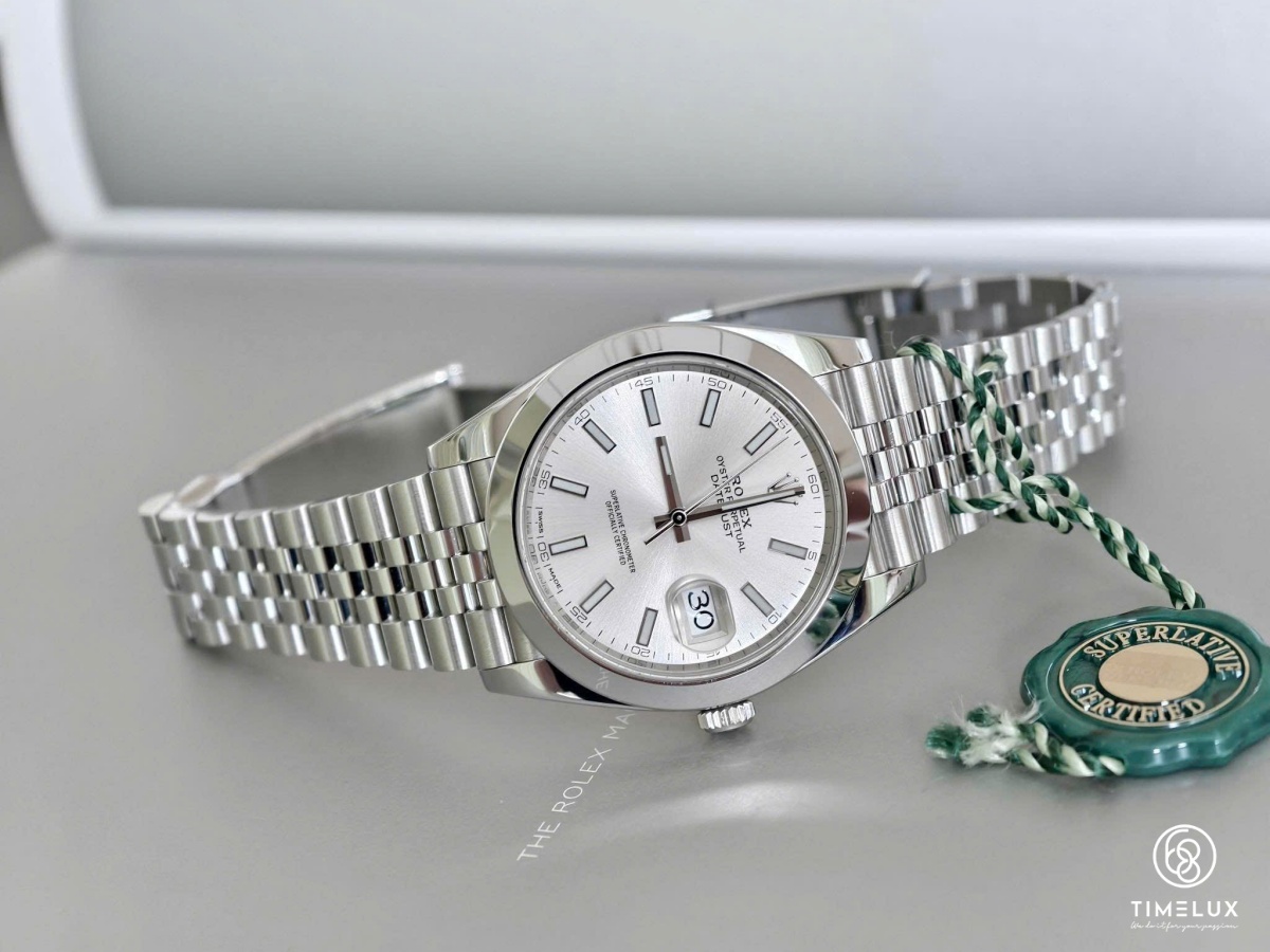 Rolex 126300 Datejust Silver Index Jubilee Dial 41mm