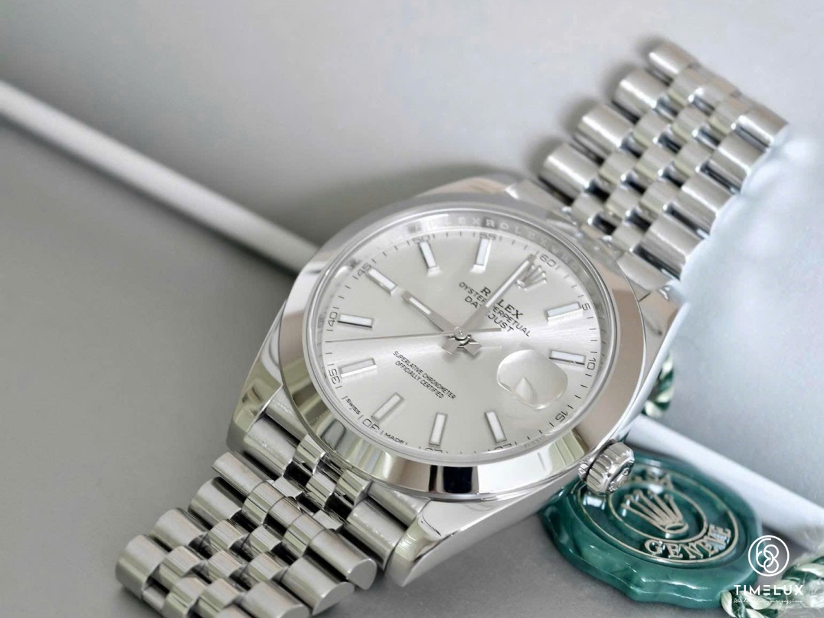 Rolex 126300 Datejust 41mm Mặt Số Bạc Dây Jubilee Full Box
