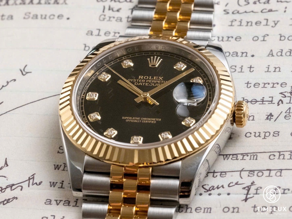 Rolex 126333 Datejust Black Dial Gold/Steel 41mm Automatic Full Box