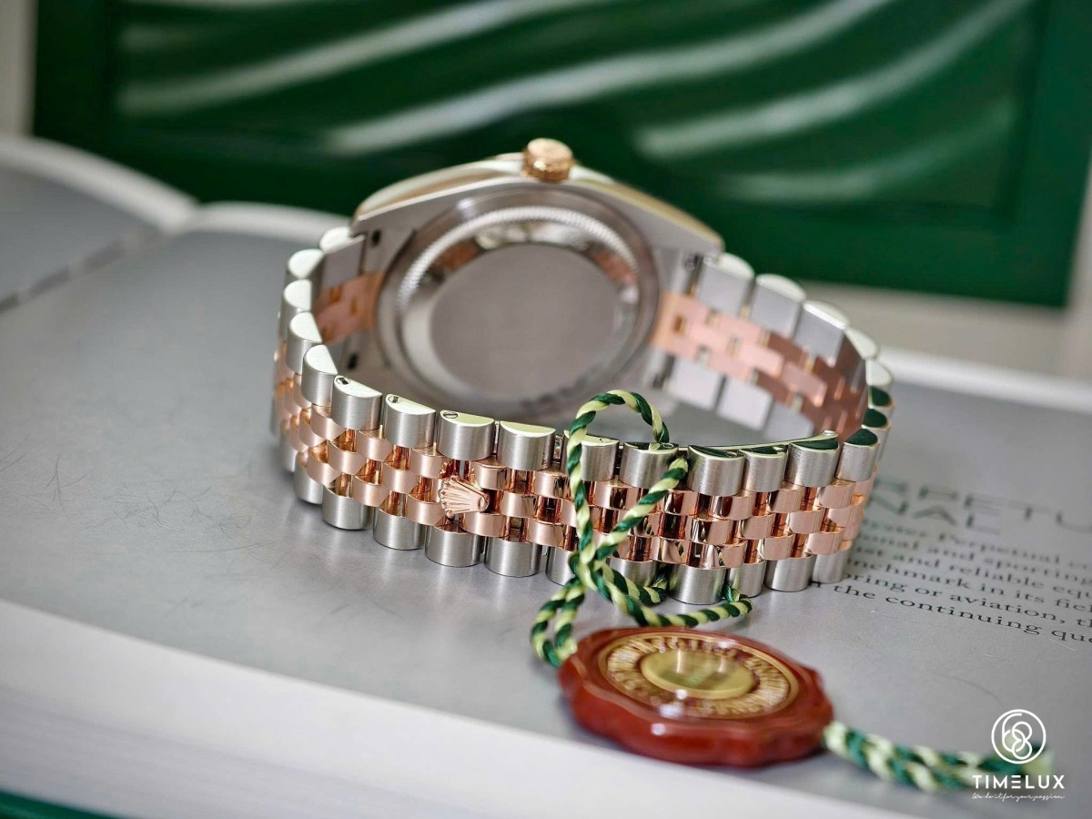 Rolex Datejust 116231 Black Roman RoseGold/Steel 36mm Fullset