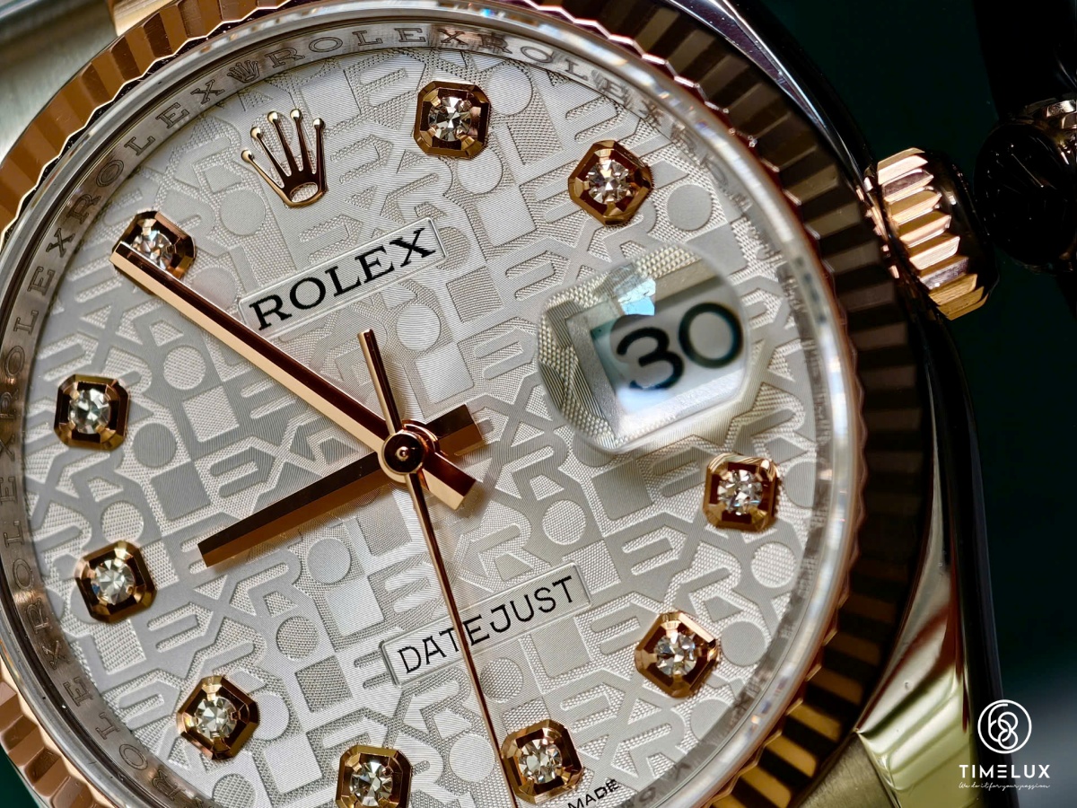 Rolex Datejust 116231 vi tính trắng RoseGold/Steel 36mm Used