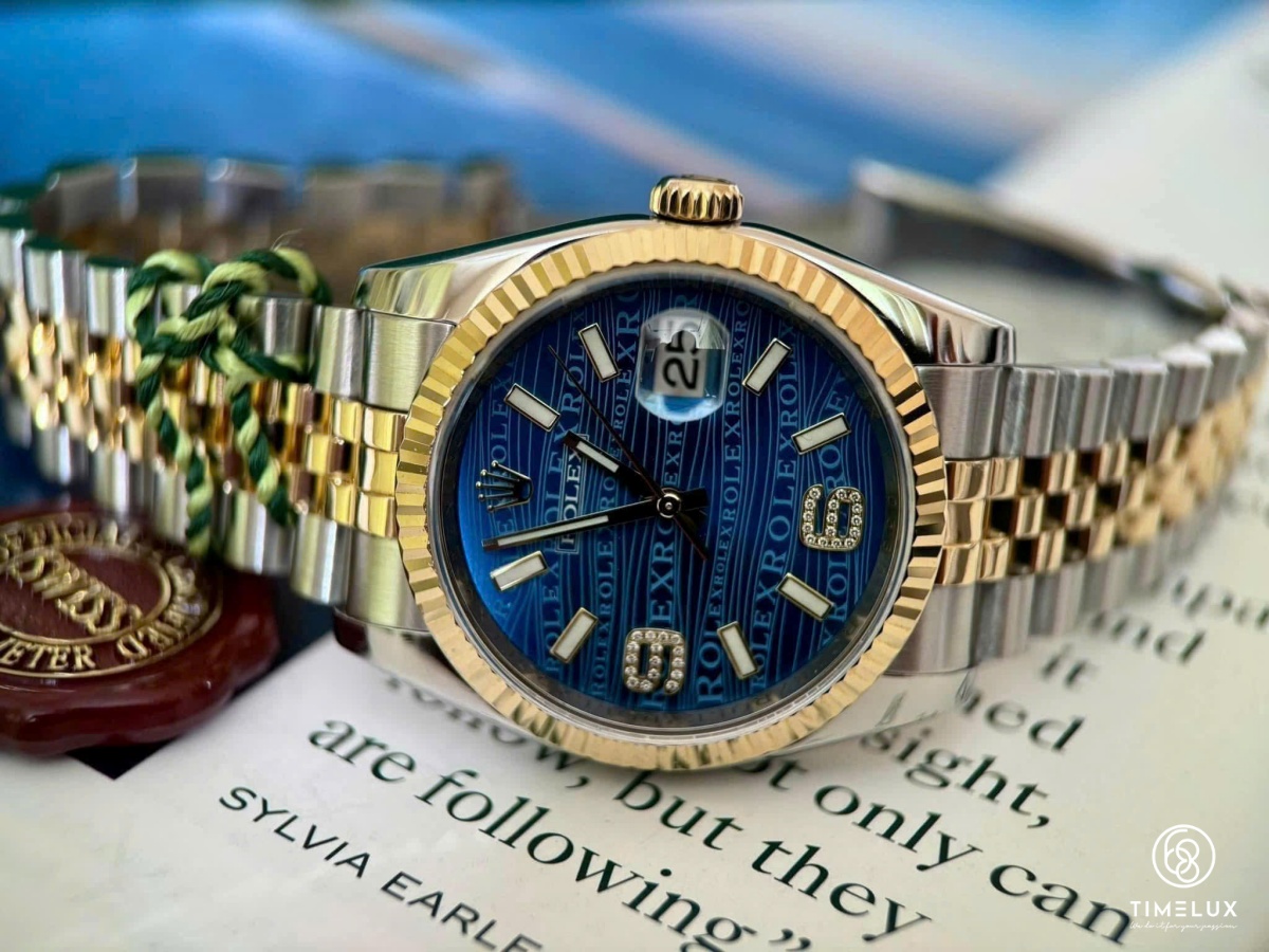 Rolex Datejust 116233 BlueWave Dial Yellow Gold/Steel Jubilee 36mm