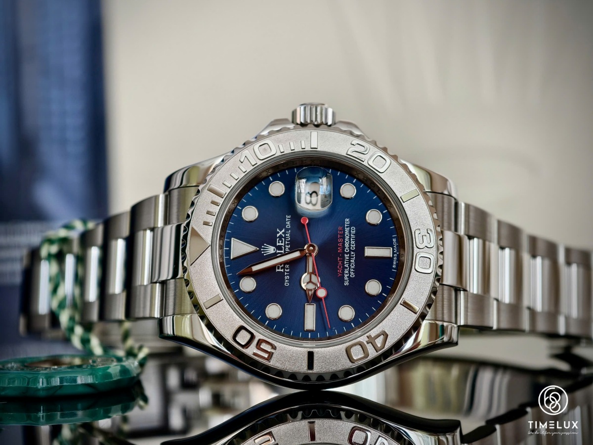 Rolex Yacht-Master 116622 Mặt Xanh Bezel Platinum 40mm Fullbox