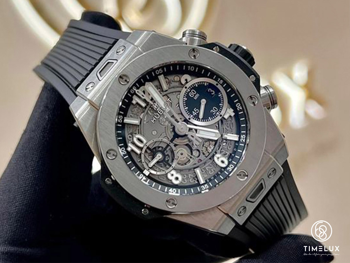 Hub Big Bang Unico Grey Titanium Skeleton Dial Chronograph Automatic 42mm Fullset 4/2022 