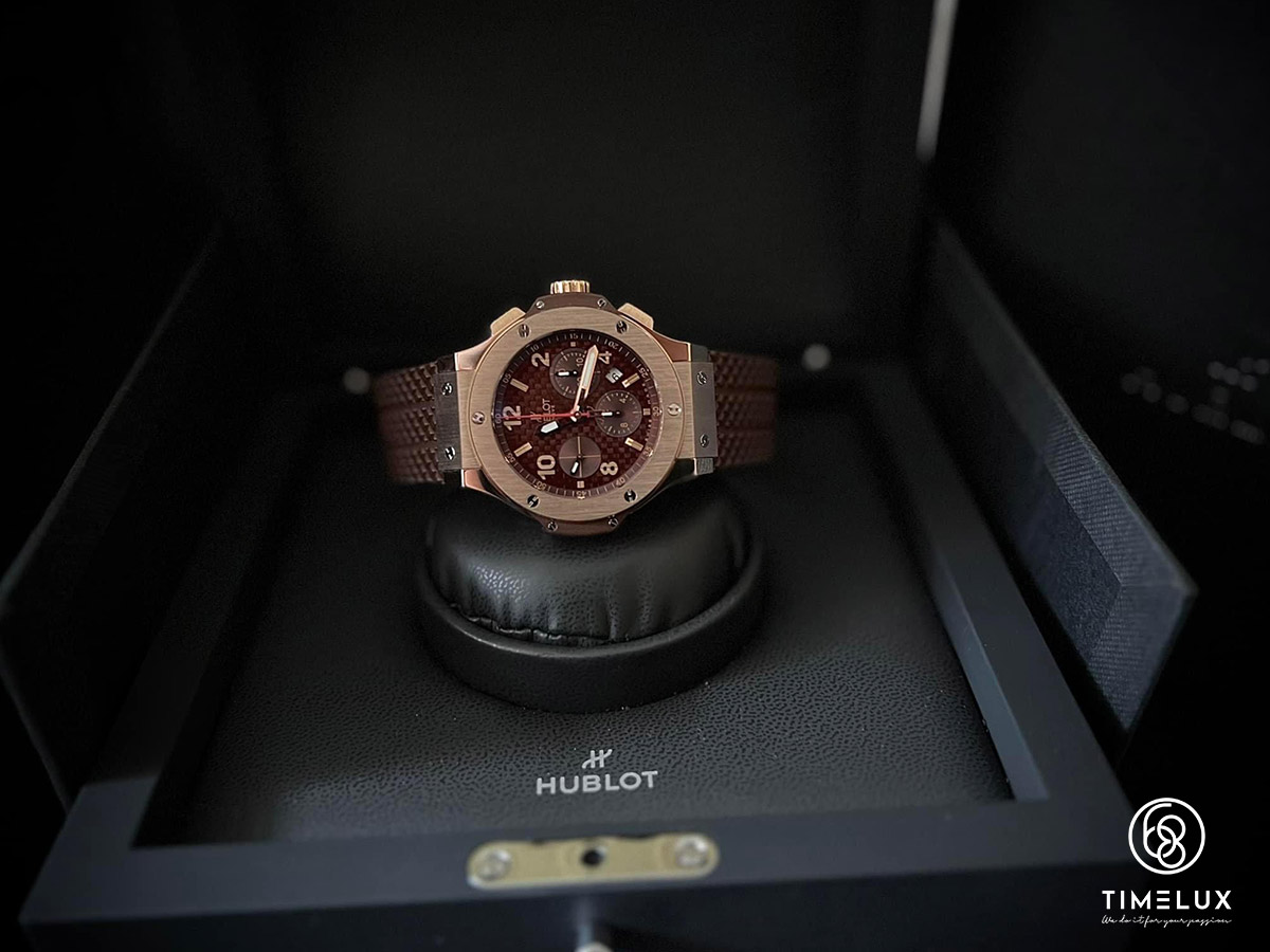 Hublot BigBang Cappuccino 18K750 Rose Gold Chronograph Automatic 44mm Fullset 2016