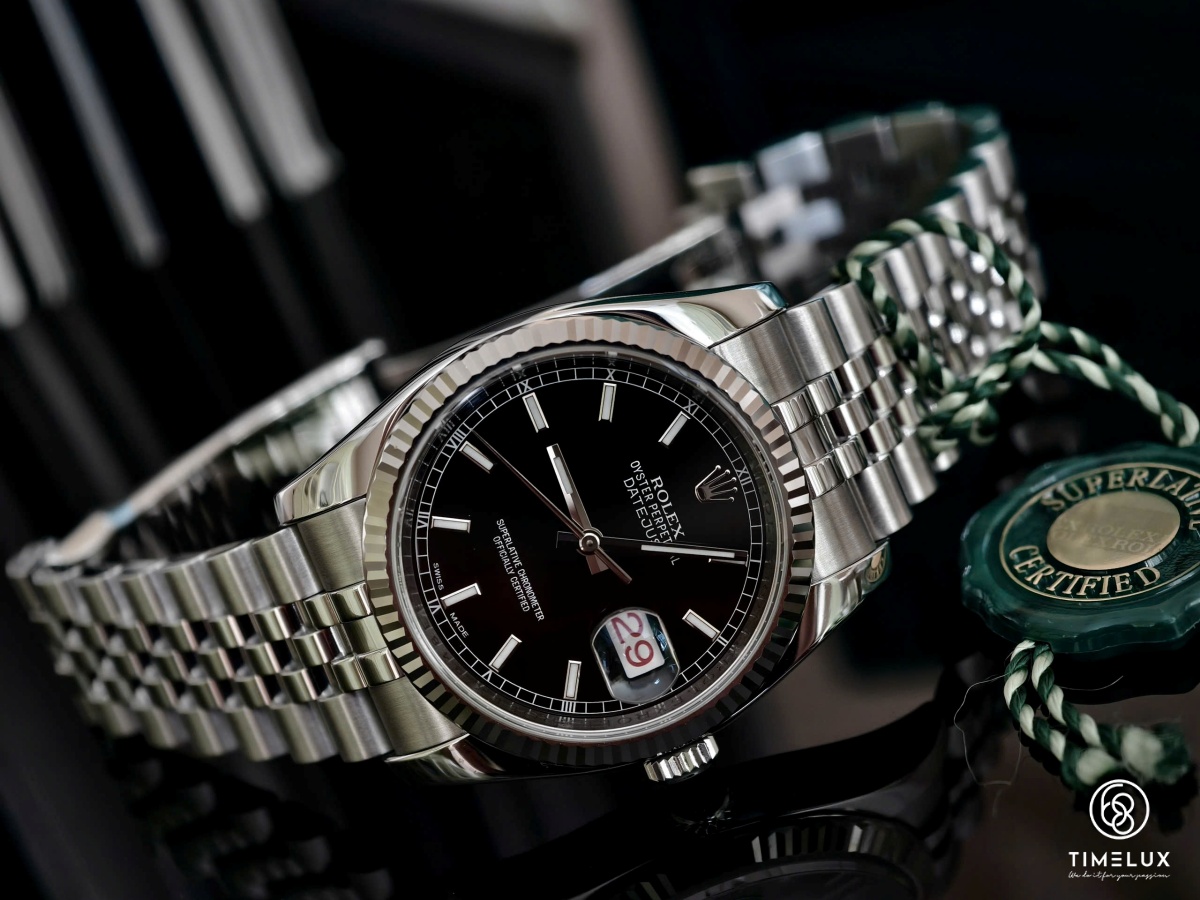 Rolex 116234 Datejust Black Index Dial 36mm