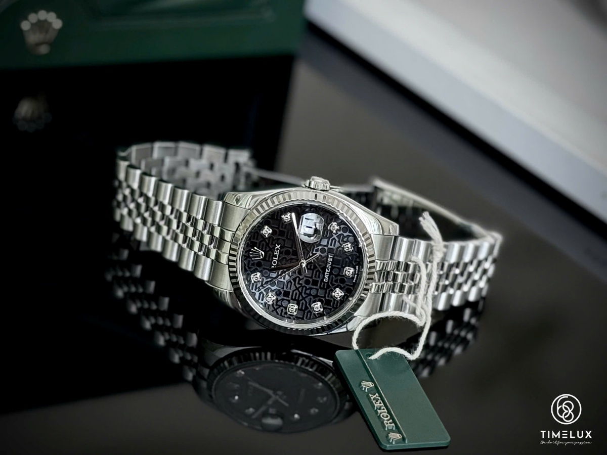 Rolex 116234 Datejust vi tính đen Jubilee 36mm