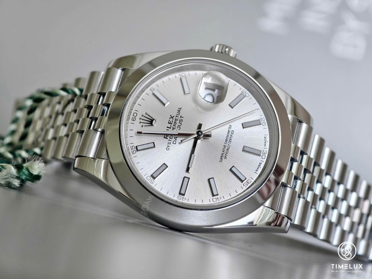 Rolex 126300 Datejust Silver Index Jubilee Dial 41mm