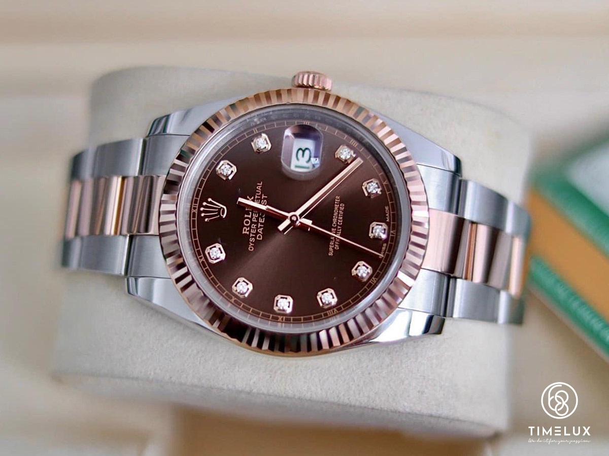 Rolex 126331 Datejust Chocolate Dial Rose Gold / Steel 41mm Fullset 2019