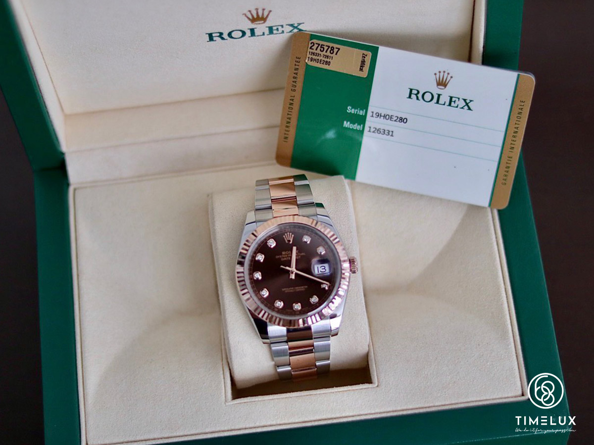 Rolex 126331 Datejust Chocolate Dial Rose Gold/Steel Automatic 41mm Fullset 2019