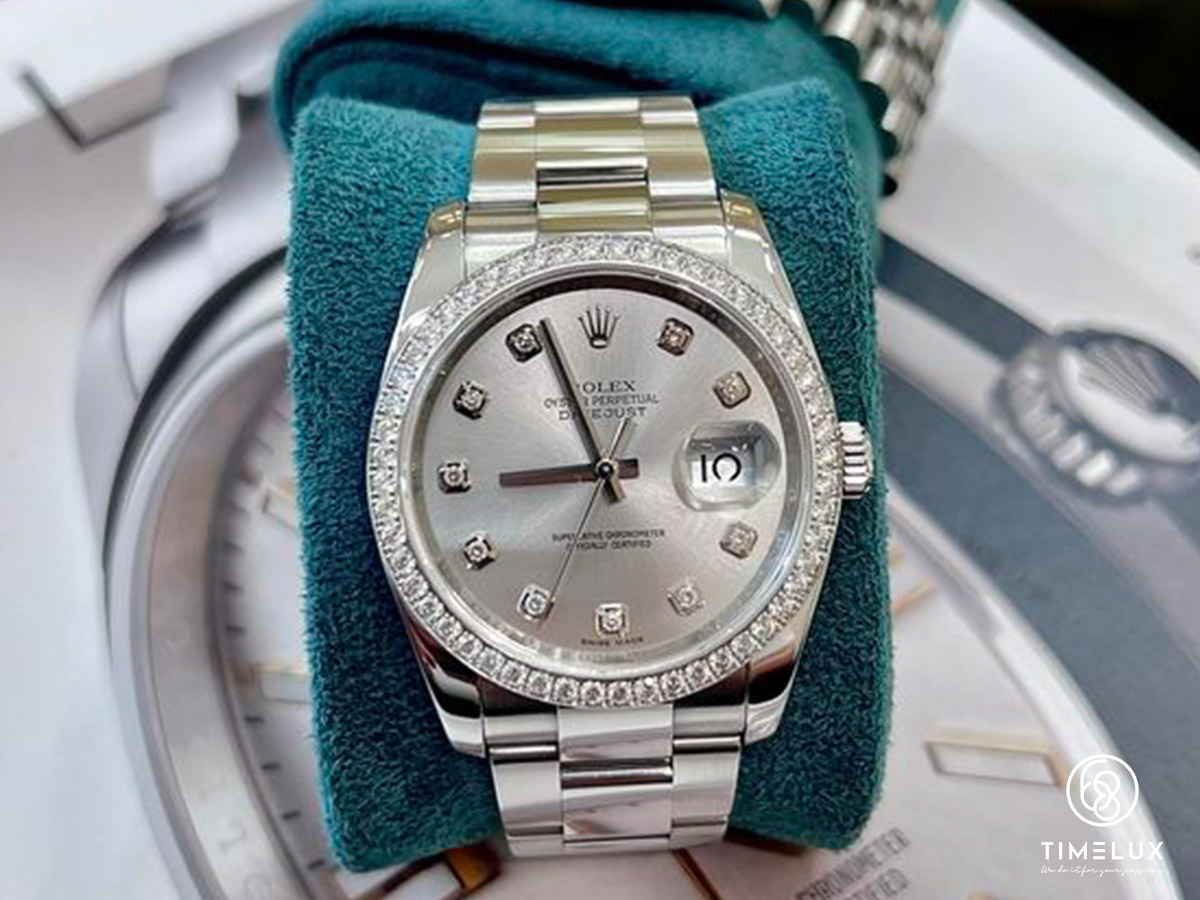 Rolex Datejust 116244 Genuine Diamond Bezel Automatic Size 36mm