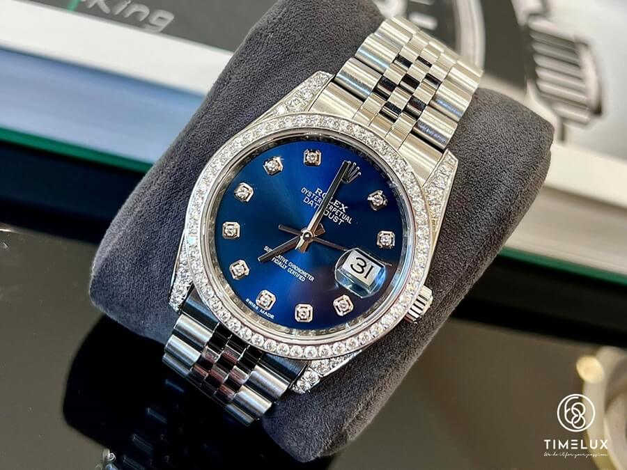 Thấu kính xem ngày đồng hồ Rolex thật 